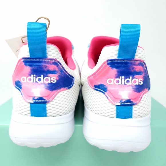 Adidas Slip On Tie Dye Gym Lite Racer Adapt 4.0, Girls size 6.5, New, White - Picture 8 of 9